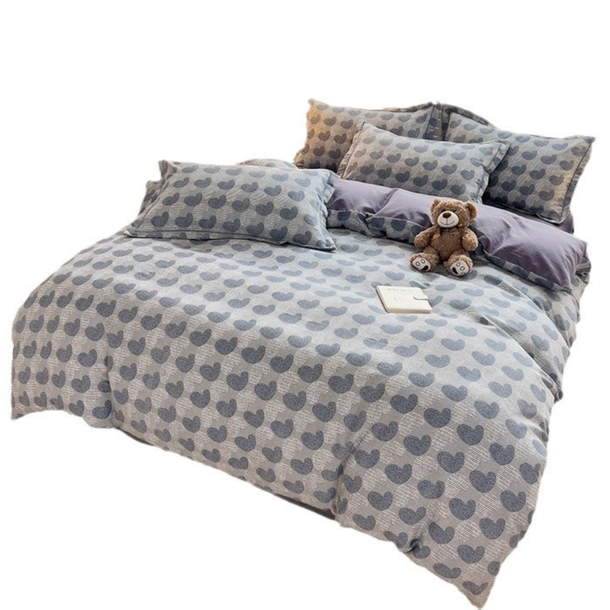 [Llevá 2 Pagá 1] Juego de Cama Completo Estampado en Algodón y Poliéster +2 Fundas para Almohada