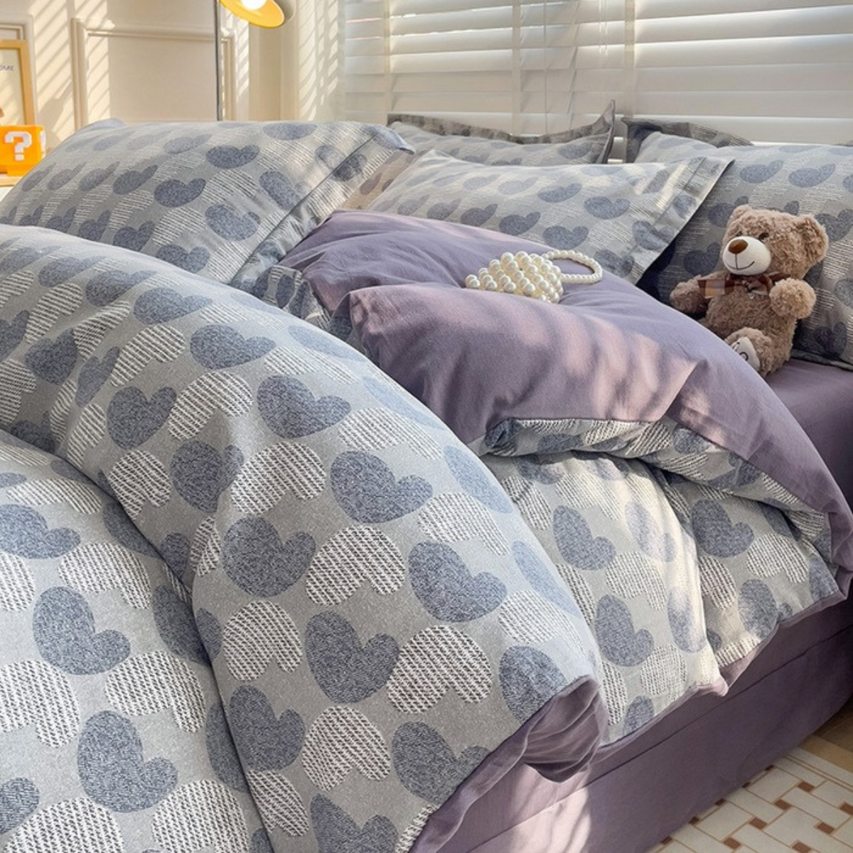 [Llevá 2 Pagá 1] Juego de Cama Completo Estampado en Algodón y Poliéster +2 Fundas para Almohada