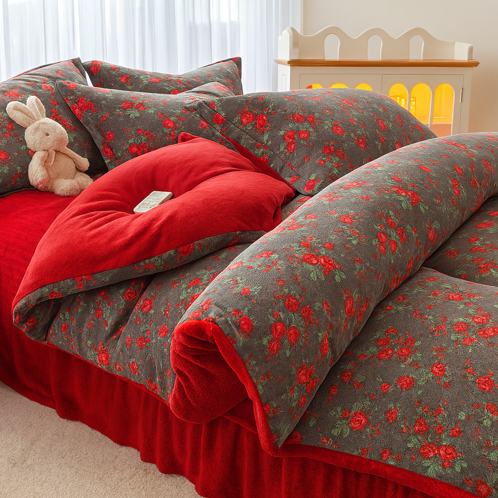 [Llevá 2 Pagá 1] Juego de Cama Rosane Estampado Floral con Tela Antialérgica +REGALOS: 2 Fundas para Almohadas