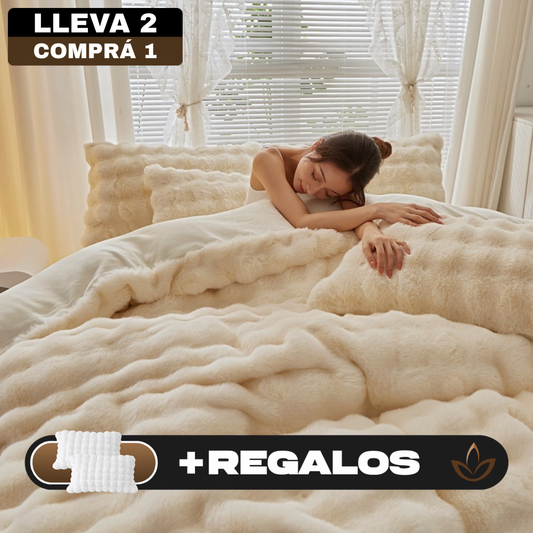 [Llevá 2 Pagá 1] Juego de Cama Completo Alina en Algodón Noble 100% (¡Tu cama como un hotel 5 estrellas!) + REGALO: 2 Fundas de Almohada