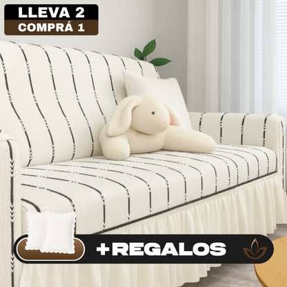 [Llevá 2 Pagá 1] Funda para Sofá Olivia Completa en Algodón +2 Regalos: Fundas para Almohadones