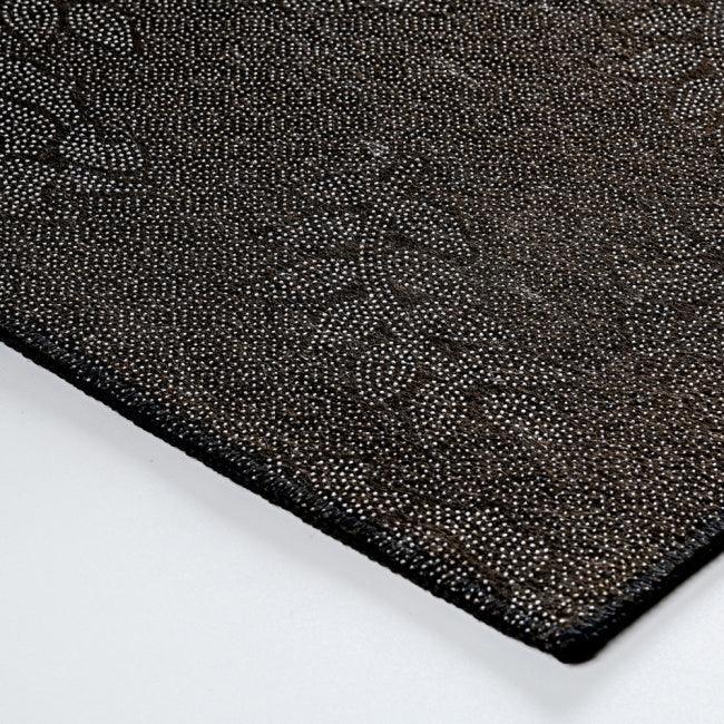 Alfombra Felpuda Antideslizante Negra